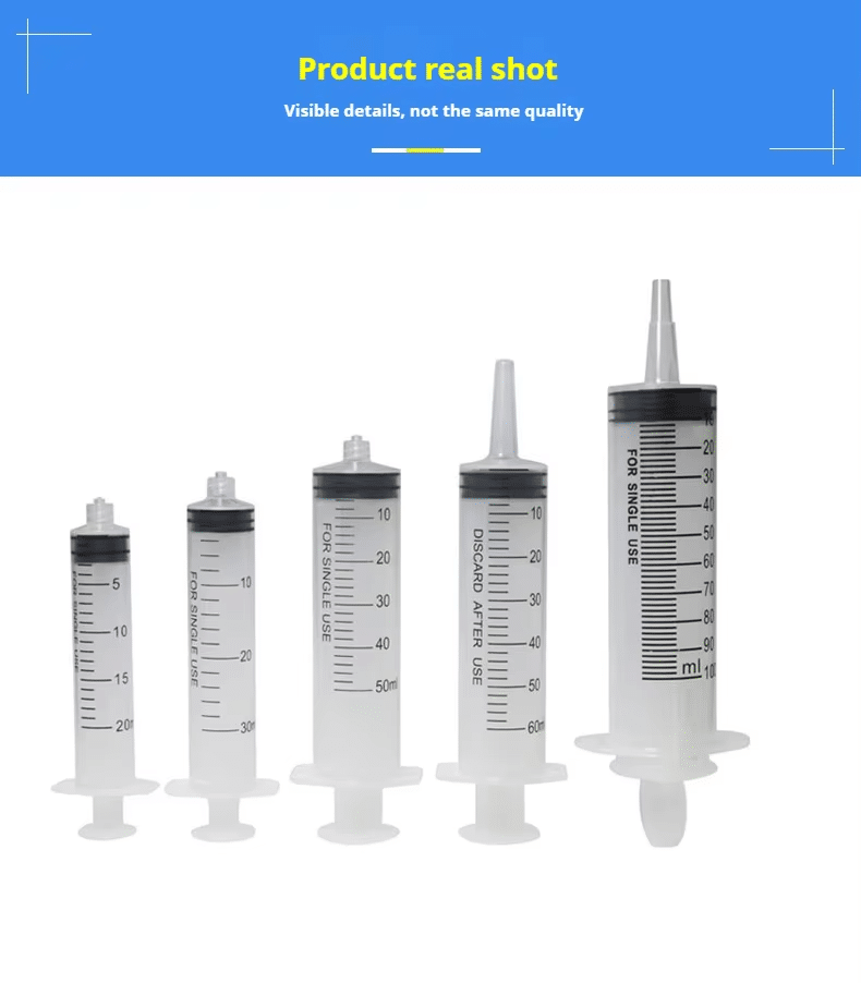 Large Straight Mouth Individual Packaging Syringe Large Volume Veterinary Feeding Irrigation Plastic Syringe