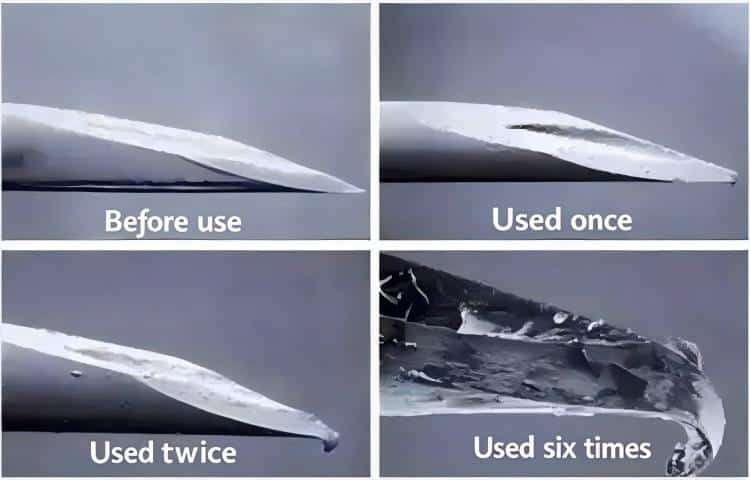 microscopic-needle-tip-damage-after-injection-use