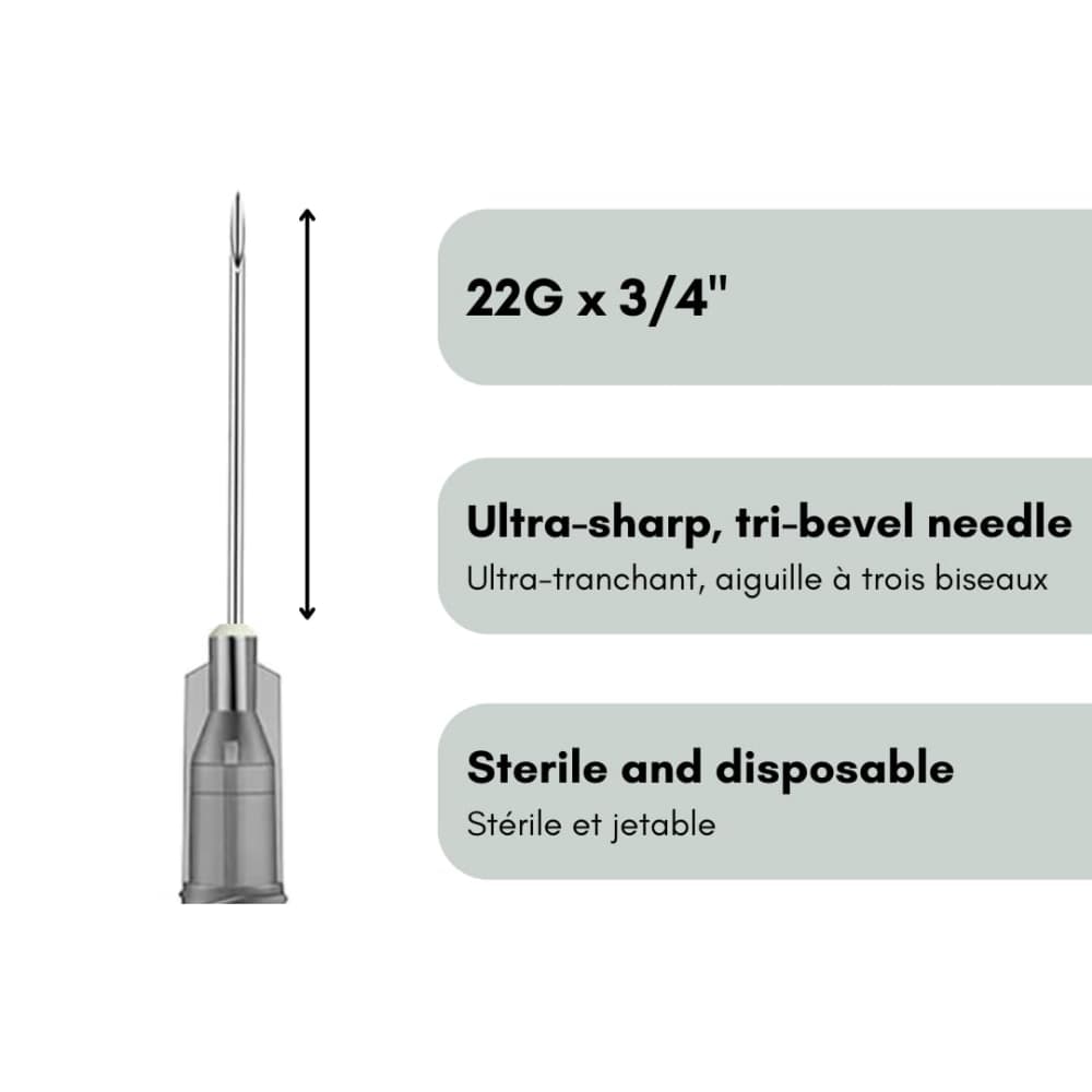 22g tri bevel needle specifications