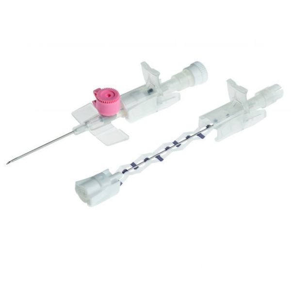assembled veterinary iv catheter pink