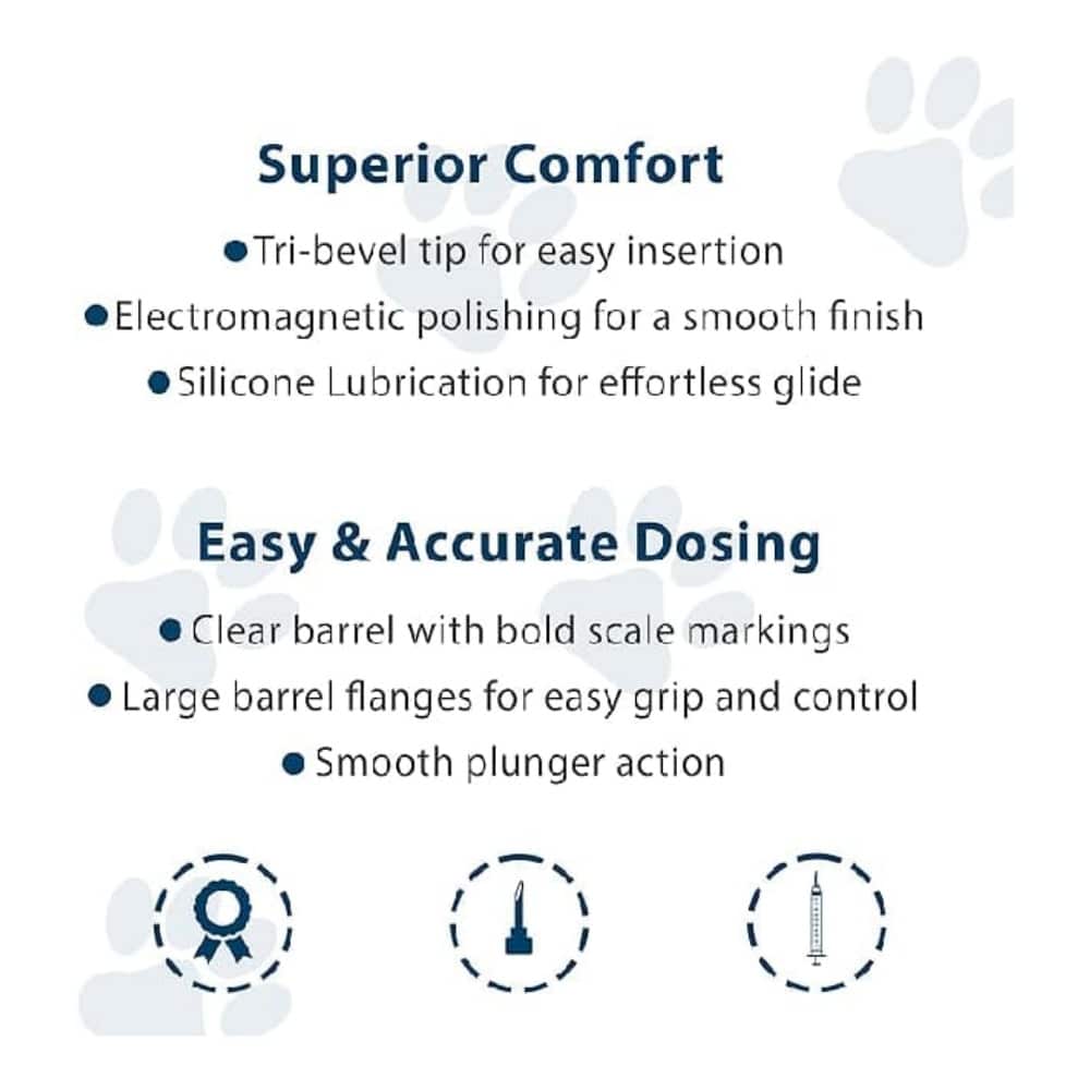 pet insulin syringe superior comfort features