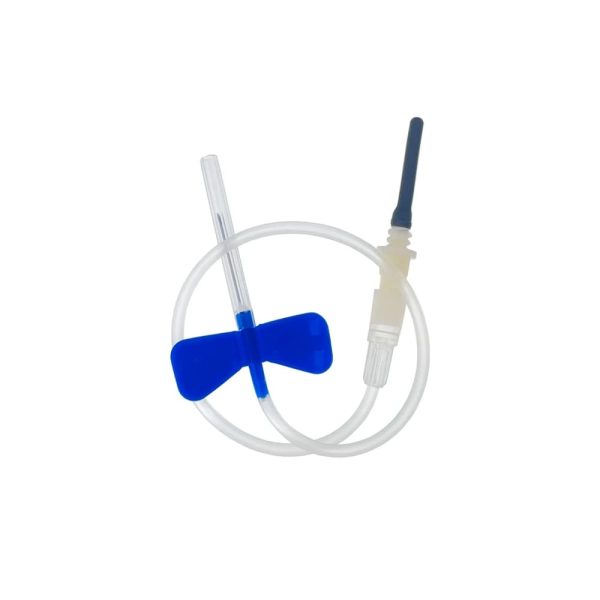 butterfly needle blue hub dual port