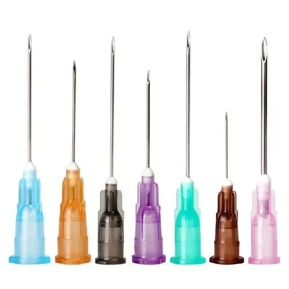 needle gauge comparison colored hubs