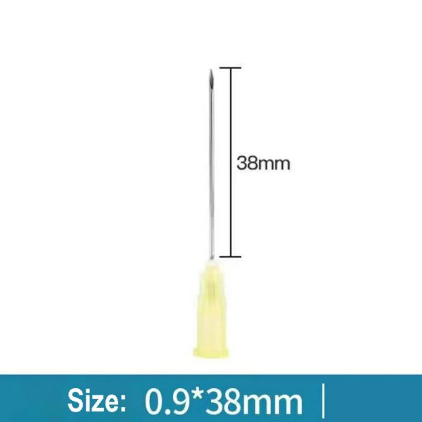 precision syringe 38mm yellow hub