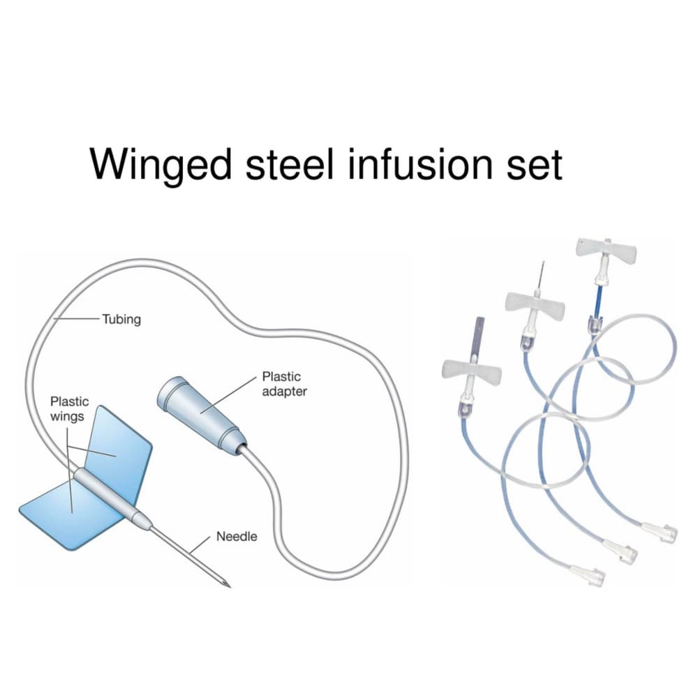 butterfly needle anatomy diagram components labeled