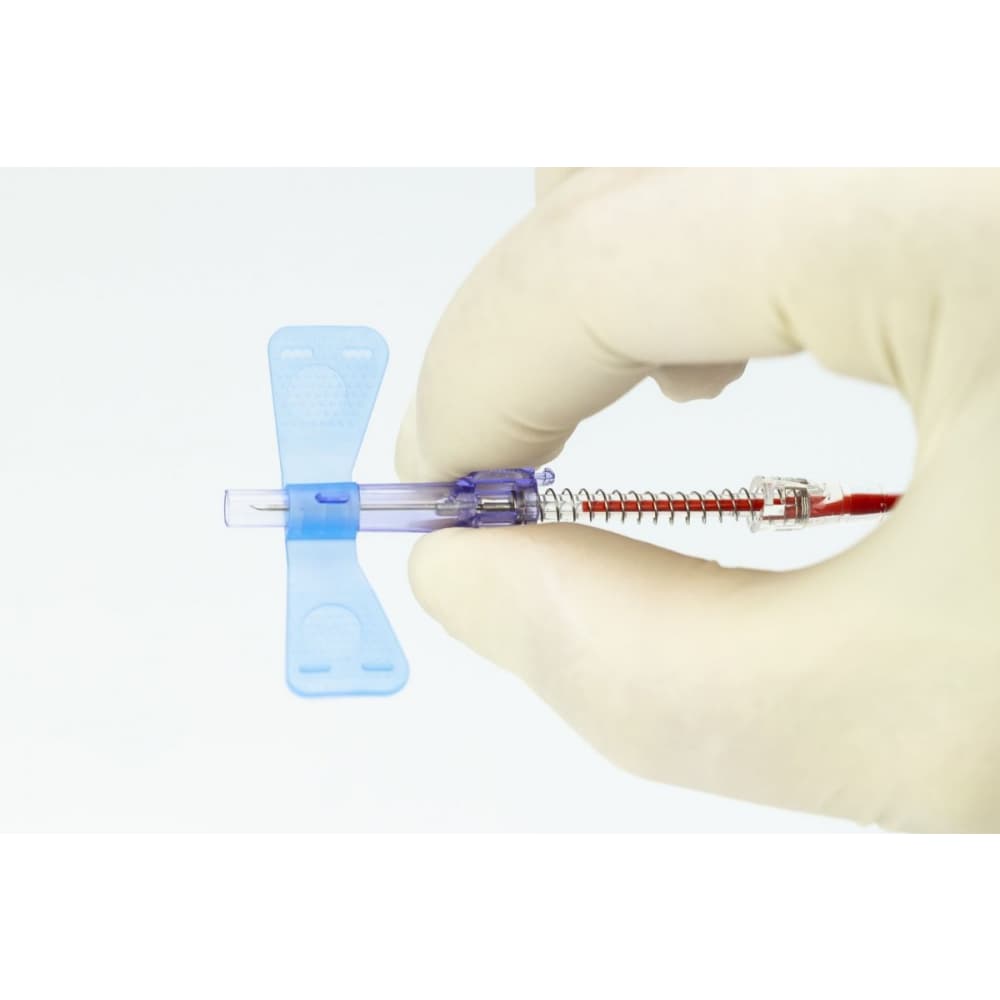 butterfly needle blood collection demonstration