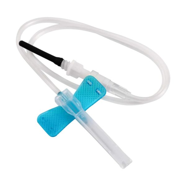 disposable scalp vein set with syringe adapter