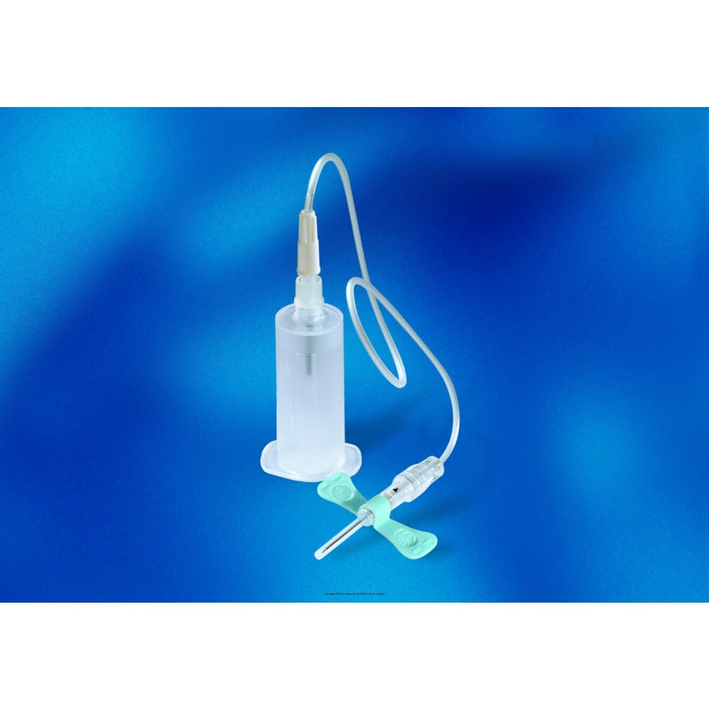 disposable scalp vein set with syringe adapter