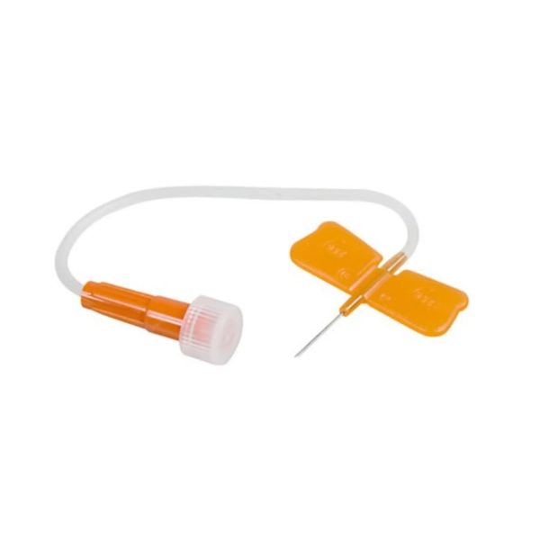 sterile butterfly infusion set orange color coded