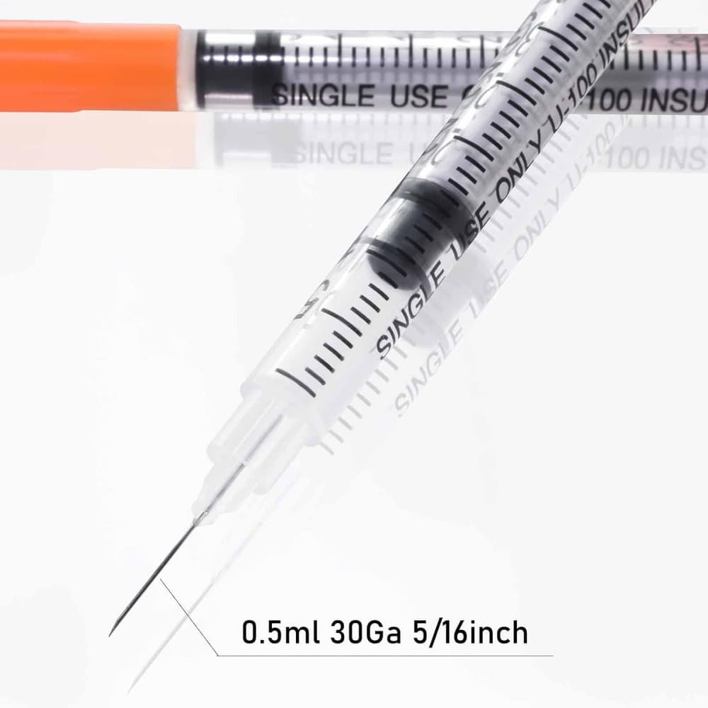 0.5ml 30ga 5 16 inch insulin syringe detail