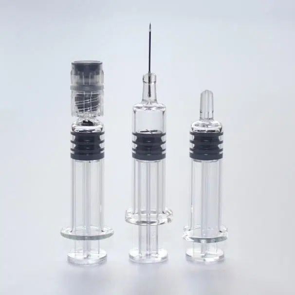Pre Filled Glass Syringe Borosilicate Material Close Up