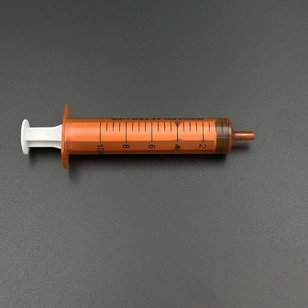 Sterile Disposable Amber Syringe Medical Luer Slip Syringe
