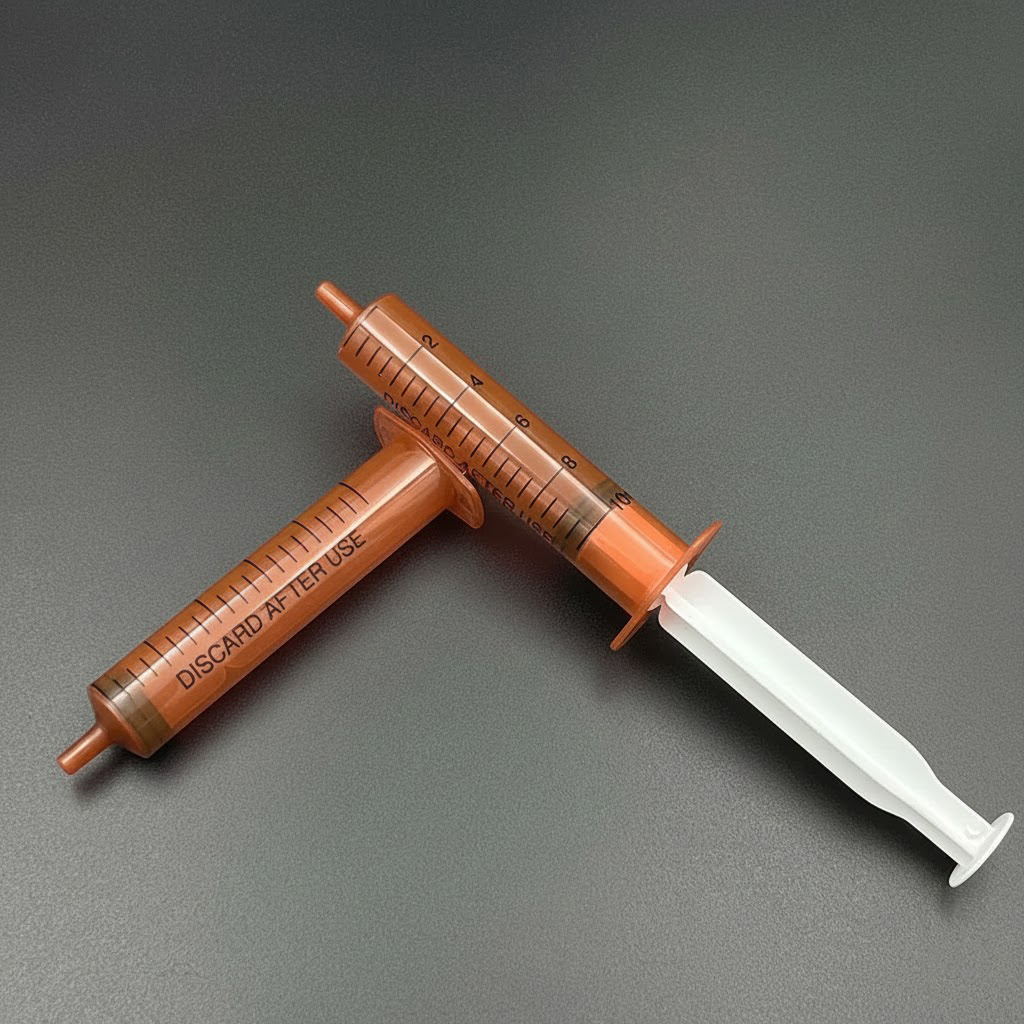 custom branded amber syringe oem packaging options