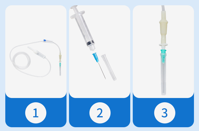 multiple gauge syringe needle assortment medical application display