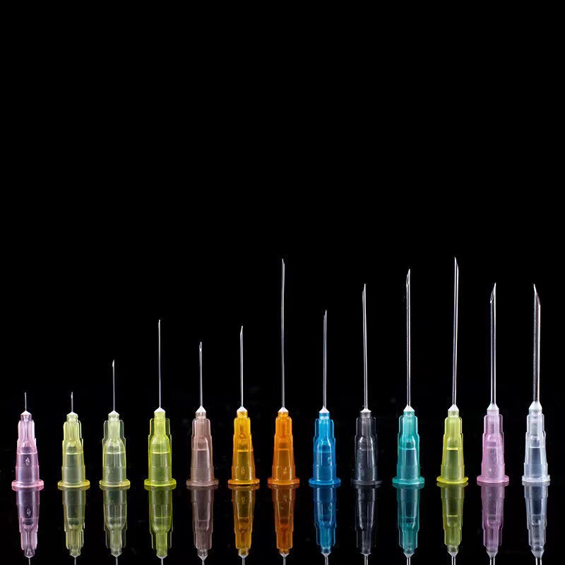 Syringe needle sizes chart 16G to 34G gauge comparison