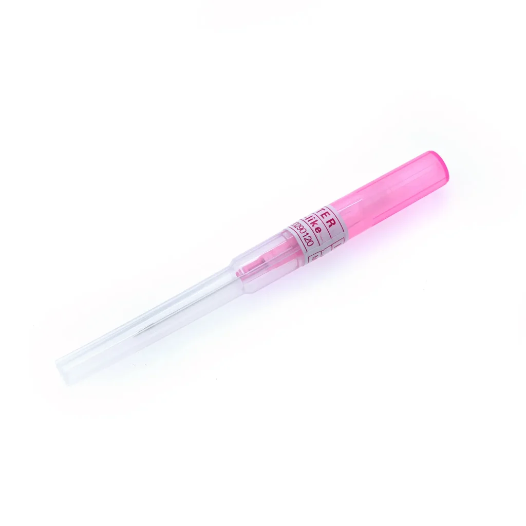 Pink 20G IV Cannula Pen Type Intravenous Cannulation Device