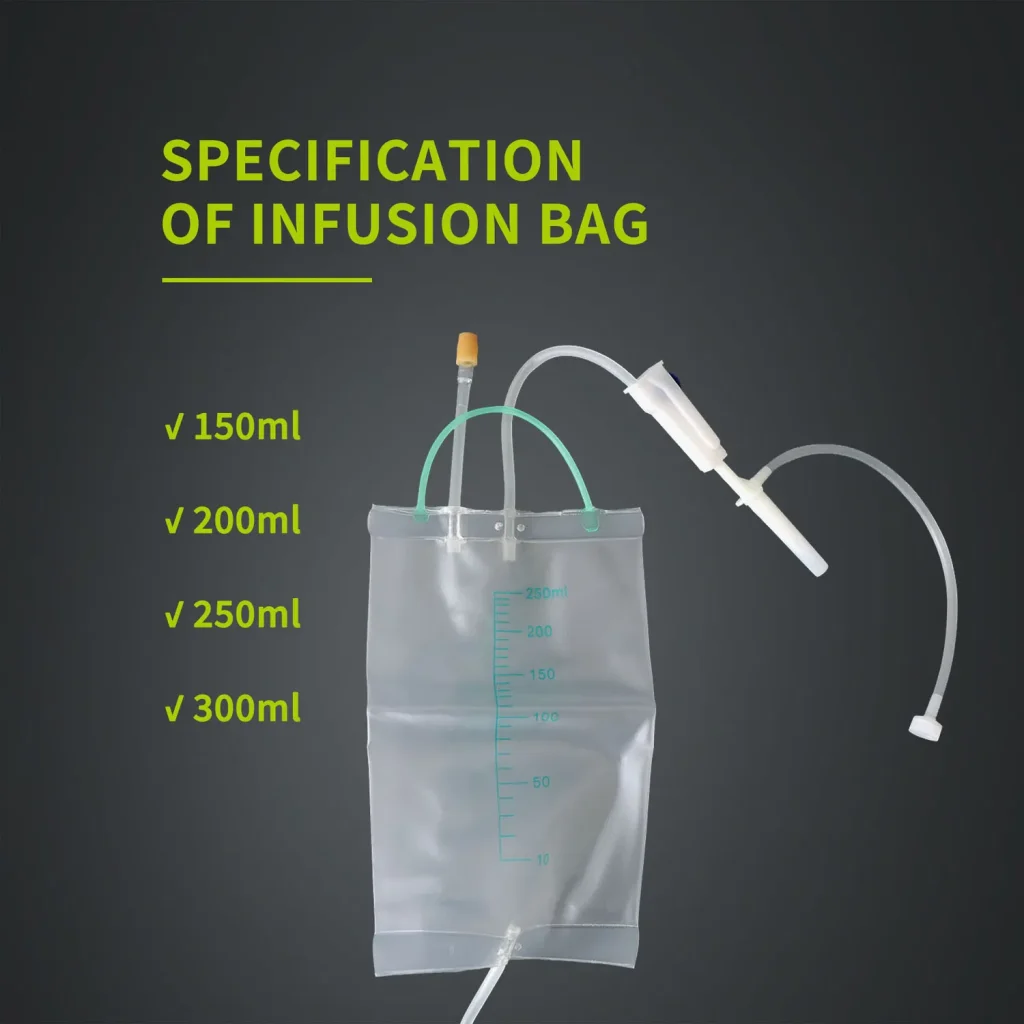 medical iv infusion set front view