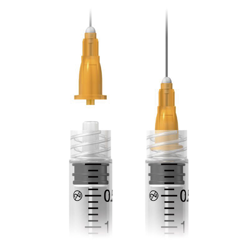 medical prefilled syringes with safety needle design