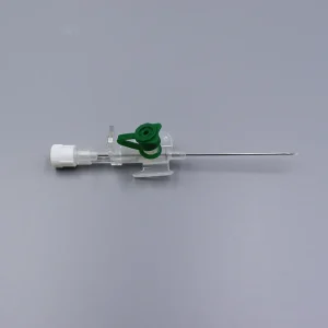 safety iv cannula injection port closeup
