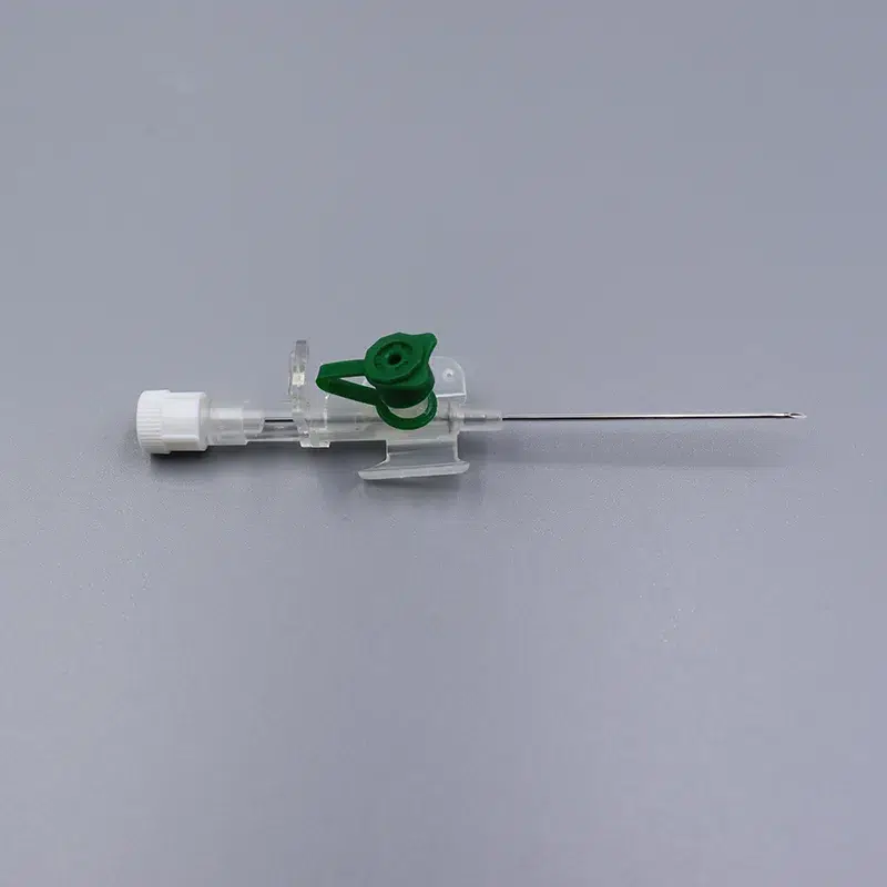 safety iv cannula injection port closeup