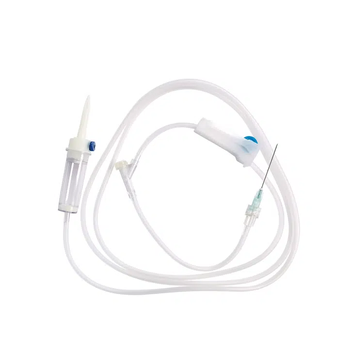 sterile y site iv tubing blue packaging display