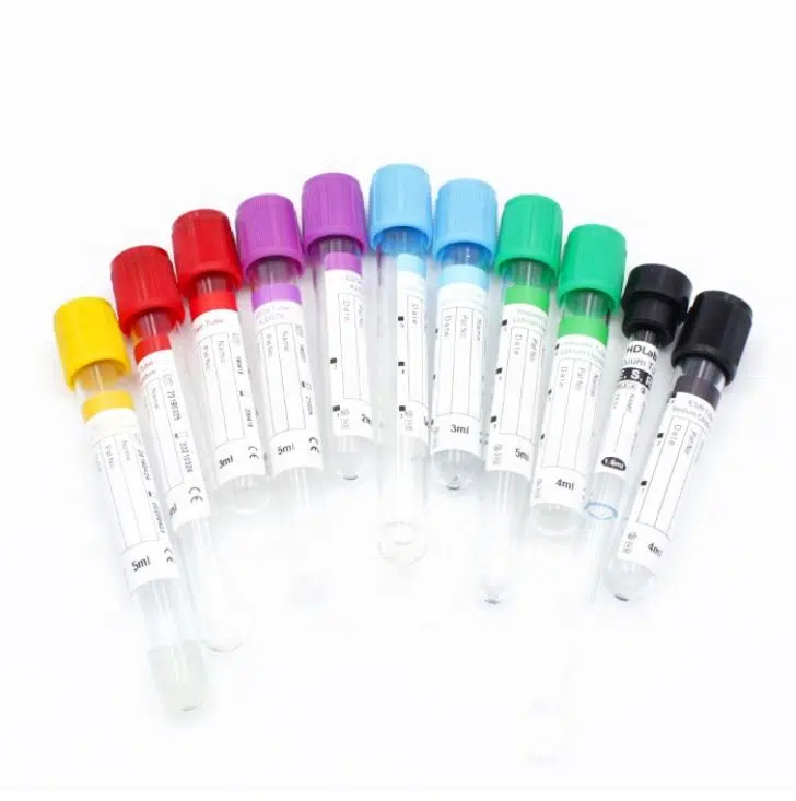 vacuum blood collection tubes complete color range