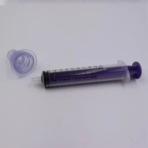 10ml food syringe bottle adapter connection closeup