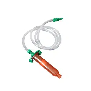 New American Style Pneumatic Dispensing Syringe 10cc Three Piece Set in Amber Color