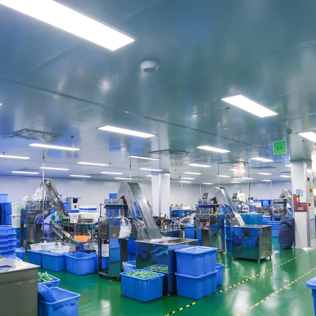 double chamber infusion set factory clean room assembly