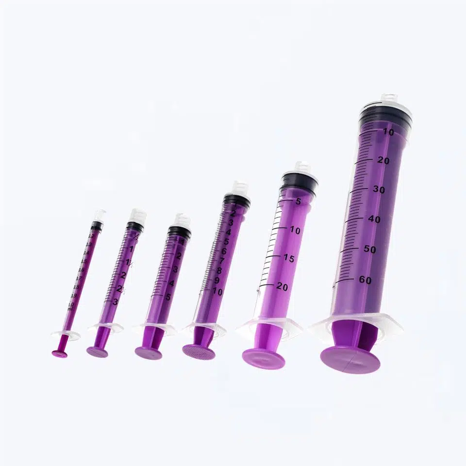 Purple Enteral Syringes - Complete Size Range from 1ml to 100ml with ENFit Connector