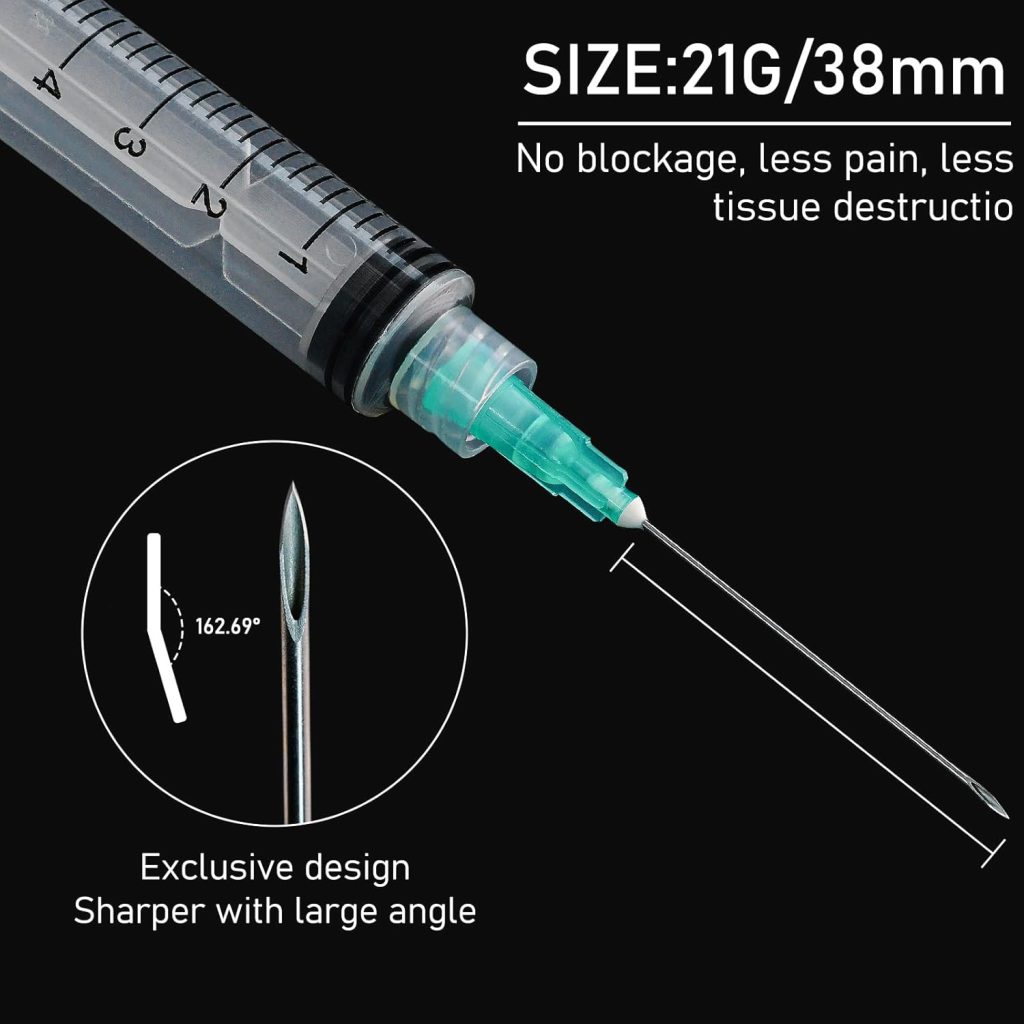 21 Gauge 1.5 Inch Sterile Hypodermic Needle for Medical Intramuscular Injections