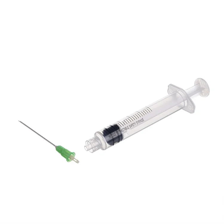 Disposable 10mL Auto Disable Syringe Medical With Removable Needle CE ISO FDA