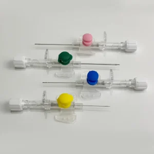 Hypoallergenic Safety IV Cannula with Integrated Winged Grips and Self-Sealing Medication Port for Safe Additives