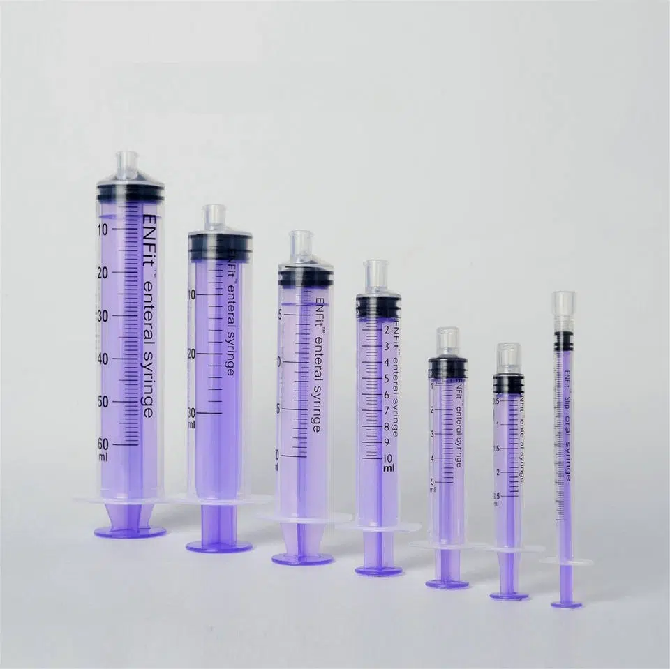 Custom Enteral Syringes in Blue - Manufacturer's Full Capacity Range for Wholesale