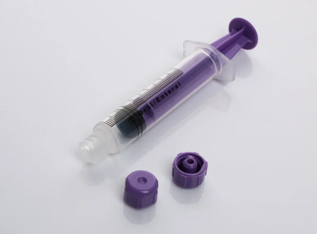 Enteral Syringe Components - ENFit Tip, Plunger, Barrel Parts Breakdown