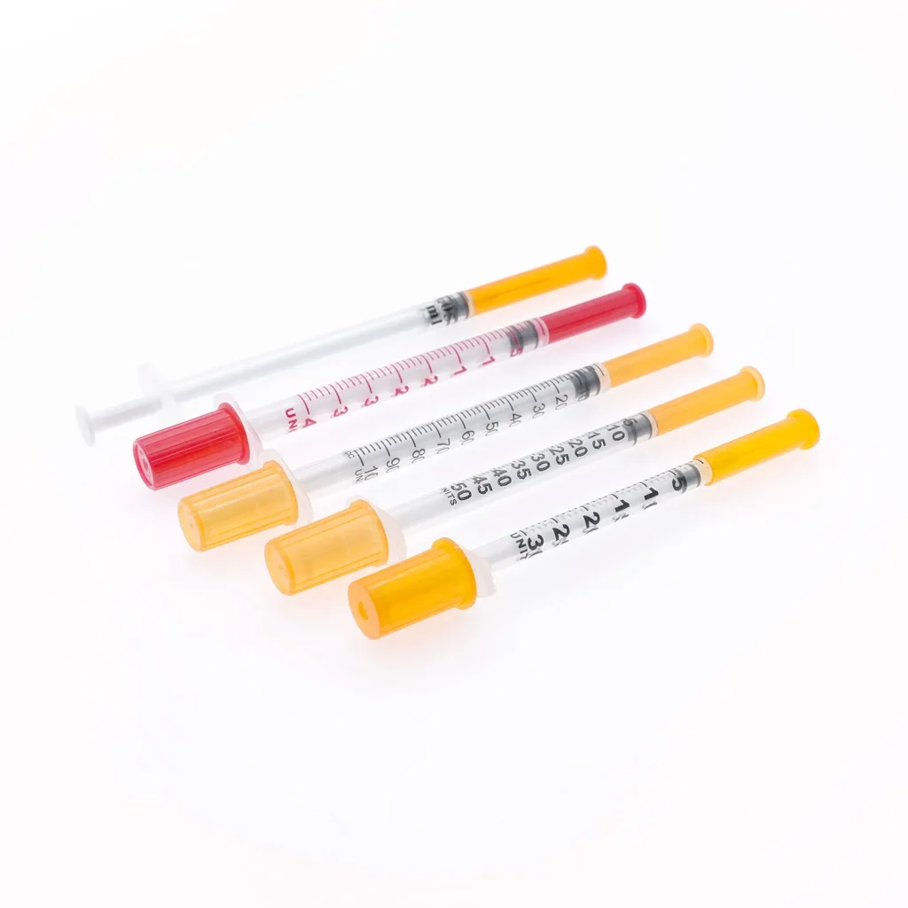 insulin syringes wholesale bulk assorted sizes color coded caps collection