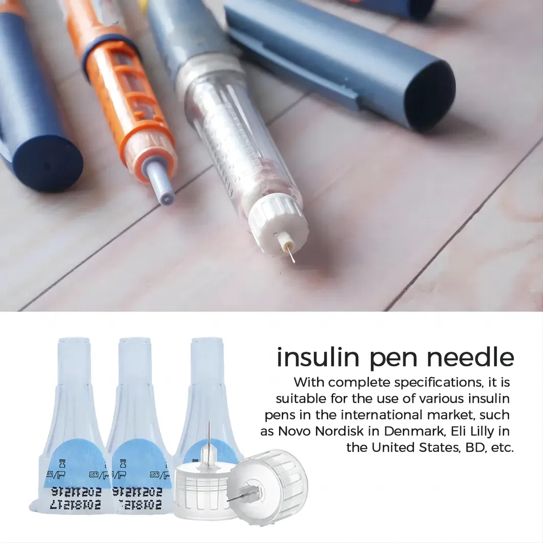 Kohope insulin pen needles securely attached to standard insulin pen showing perfect compatibility