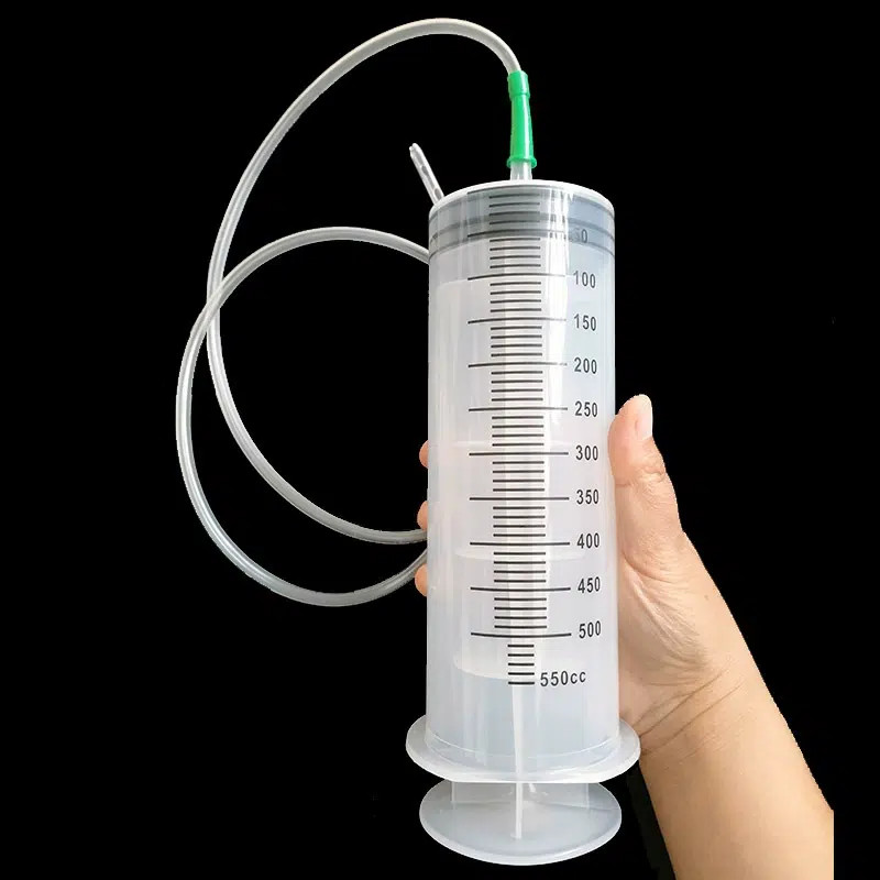 large capacity 50cc 3 part syringe front view