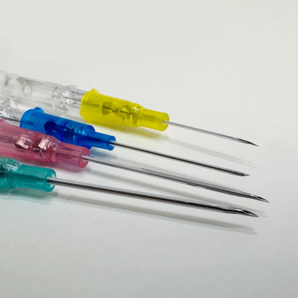 The Complete Guide to Safety Pen Needles: Evolution, Manufacturing Excellence, and Selecting the Right Supplier Overhead shot of complete pen needles manufacturer range featuring pink, yellow, green, and blue safety models