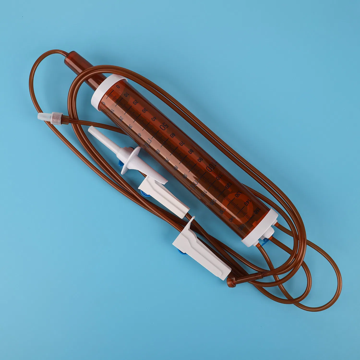 Sterile packaged amber IV set with CE ISO certification for hospital wholesale distribution