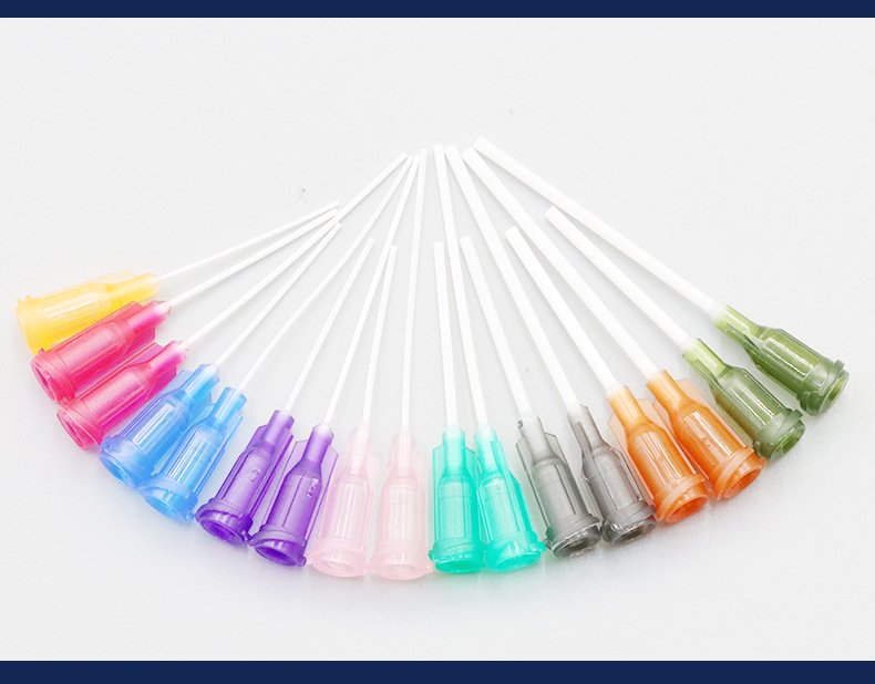 High-quality medical needle collection side angle view displaying 25mm and 38mm lengths