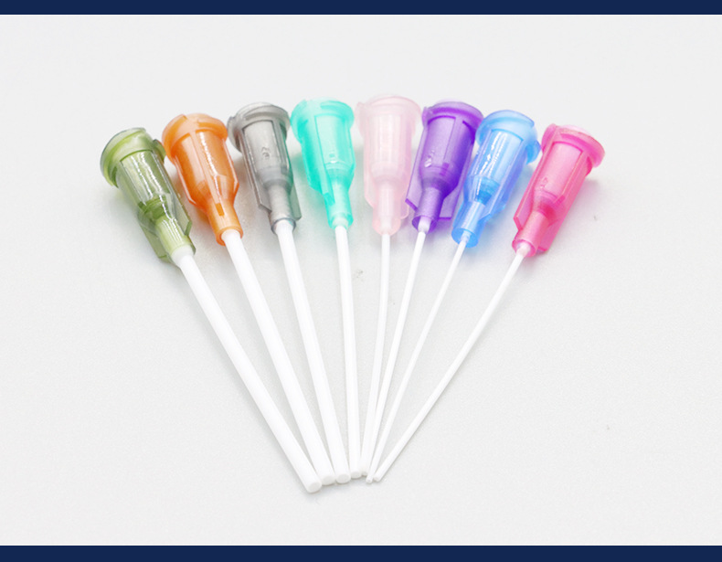 PP flexible needles application-ready showing 9 gauge options for industrial and medical dispensing