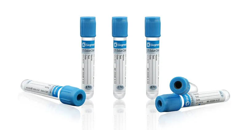 Blue cap Sodium Citrate Tube option custom color selection