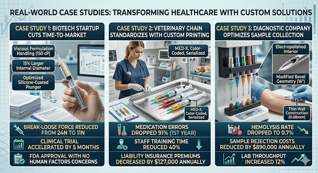 Custom printed syringes featuring UDI compliant serialization and tamper-evident security features