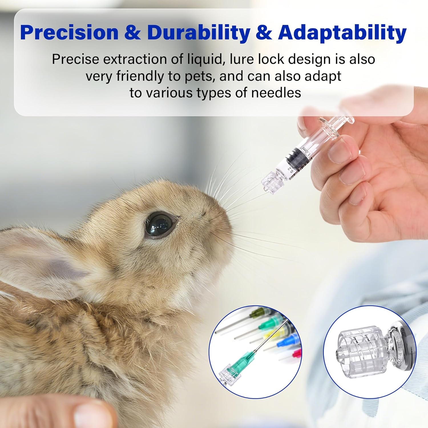1ml borosilicate glass syringe barrel with 0.1ml increment markings for precise liquid measurement