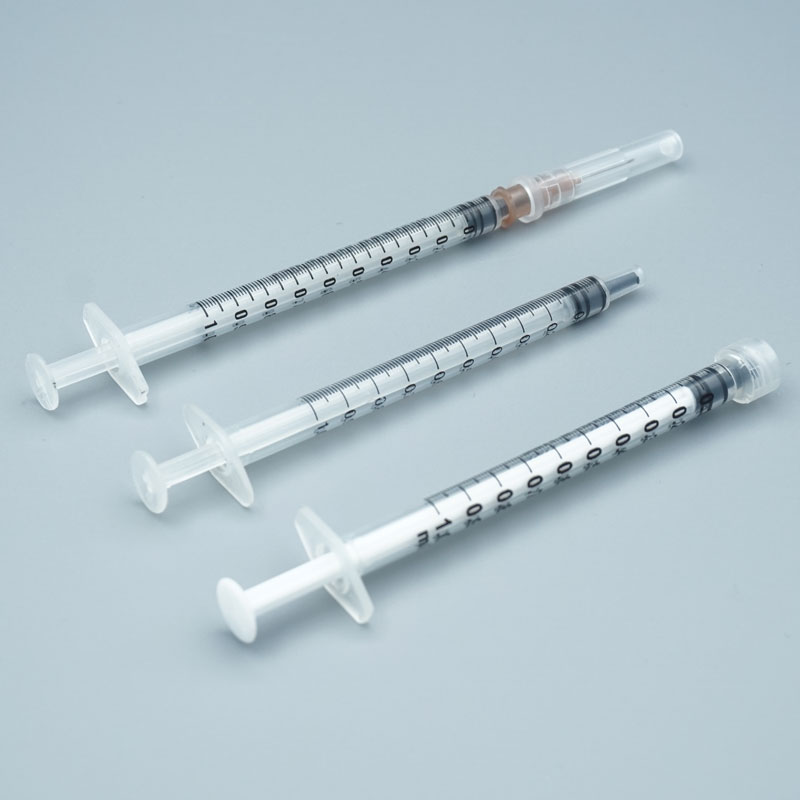 00-pack box of 1ml disposable sterile syringes with Luer Lock tip