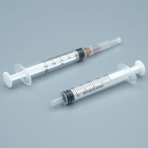 2.5ml Luer Lock Syringe Front and Back View Insulin Syringe Syringe Needle Transparent Medical Syringe System