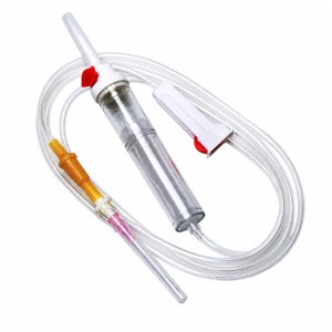 Medical Blood Transfusion Set with Extra-long Regulator Full View